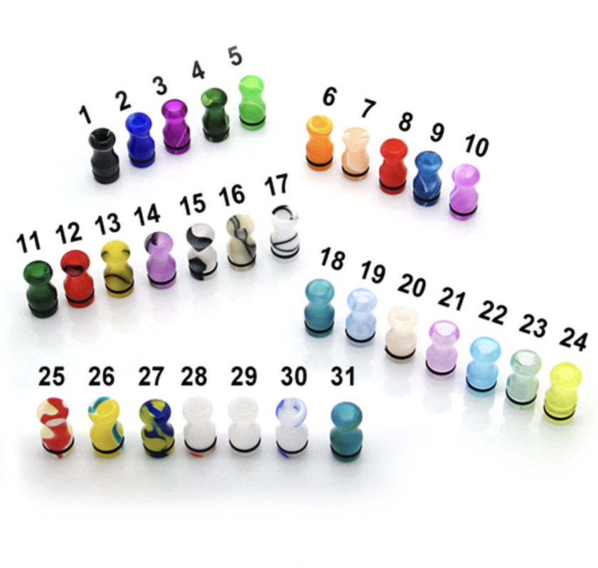Lelote Colourful Vape Drip Tips / Akrilik 510 Ujung Tetes 1 pcs/Kotak