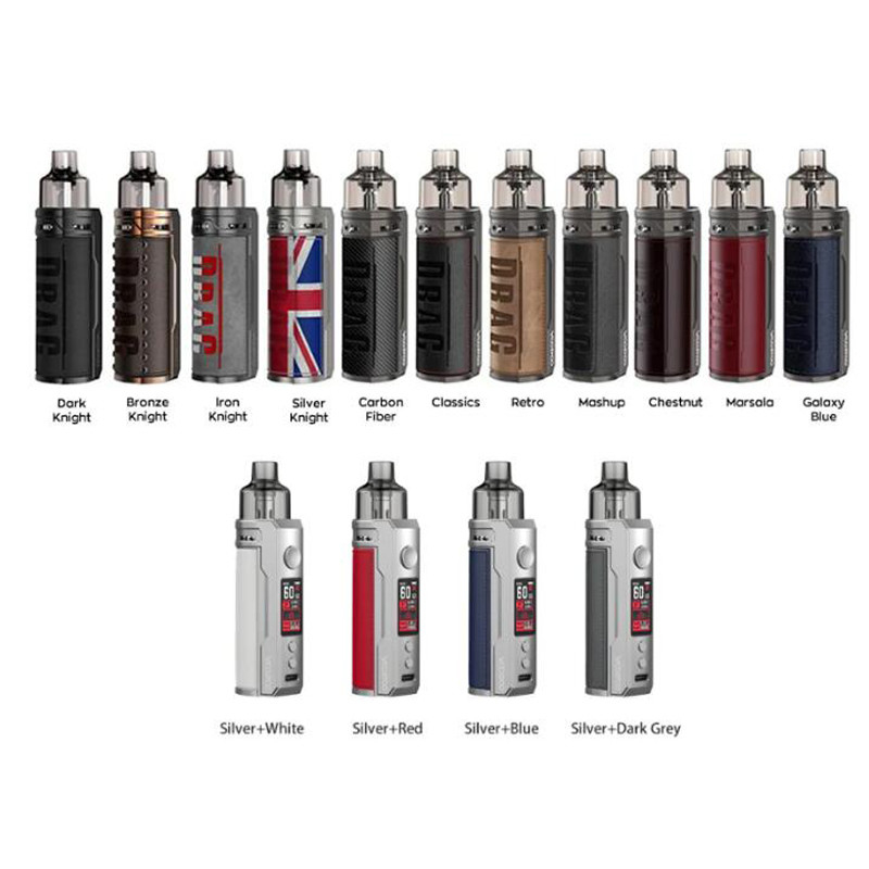 Zinc Alloy + PCTG Box Mod Kit Voopoo Drag X 18650 4.5ml 80w E Liquid Vape Pen