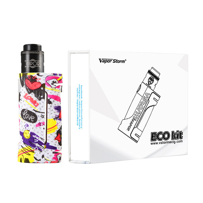 ABS Plastik 18650 Baterai Vape Box Mod Kit 90W / Vapor Storm Eco Rda Kit