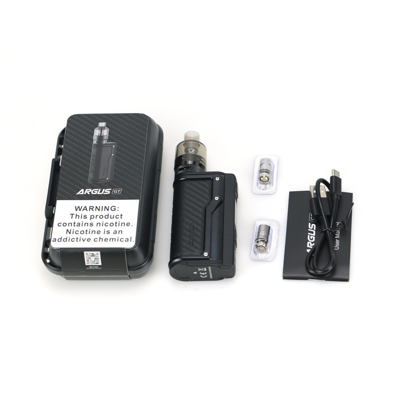 Kit Mod Vape Argus Gt 160w Dual 18650 Baterai 4.5ml 2ml Tank Atomizer