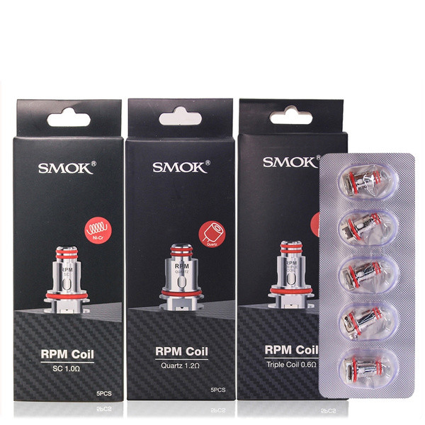 Rpm 0.4ohm Vape Coil Smok 0.6ohm Triple 1.0 Ohm Sc 1.2ohm Quartz Vape Mesh Coil Penggantian