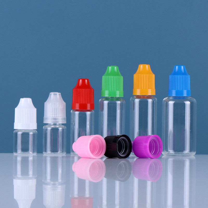FCC Plastik PET V3 Botol Ejuice Kosong Merokok E Botol Cair Bening Tutup Sekrup Warna-warni