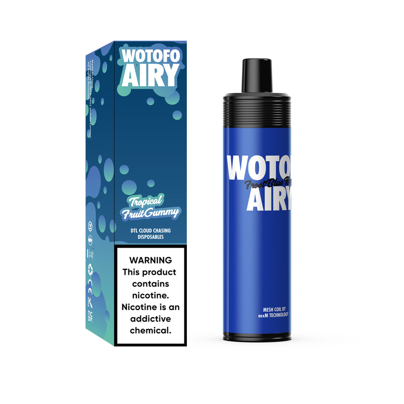 Isi Ulang 1000 Puff Kit Perangkat Pod Vape Sekali Pakai Wotofo Airy Portable Pod Vape