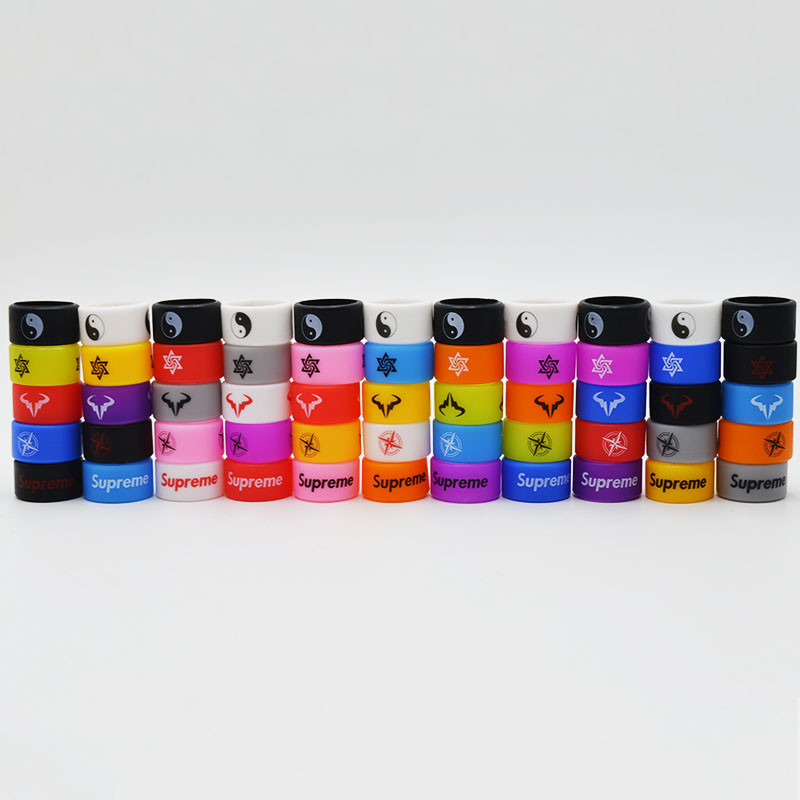 Warna-warni Karet Vape Silicone Ring Band Superman Flash Captain