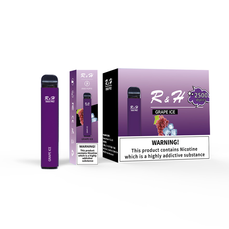 Vape Pod Sekali Pakai Max Pro 8ml 950mah 2500 Puffs Kit Sekali Pakai Mesh Coil 1.3ohm