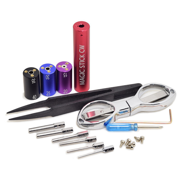 Rokok Elektronik Aksesoris Coil Vape Winder Tool Kit DIY Vaping Sub Ohm Alat Pinset 6 - In - 1