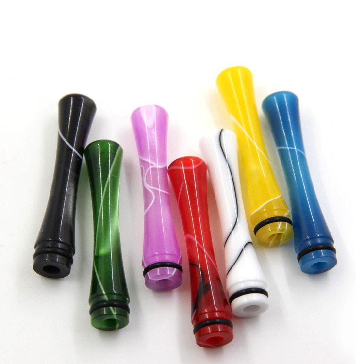 510 Tip Tetes Akrilik Panjang Warna-warni E Rokok Penyemprot Vape Corong