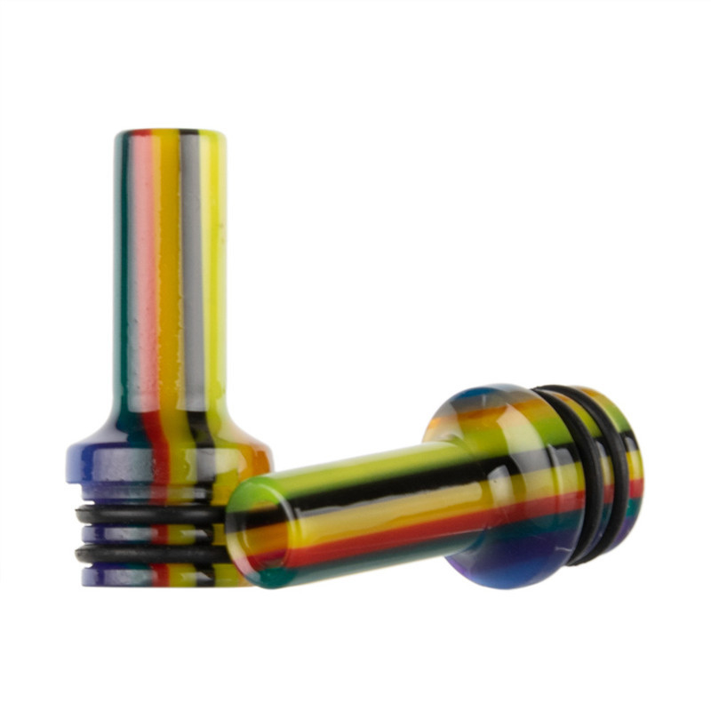 AS285 Resin Rainbow 510 MTL Custom Vape Drip Tips Untuk Kartrid Penyemprot Pena Vape