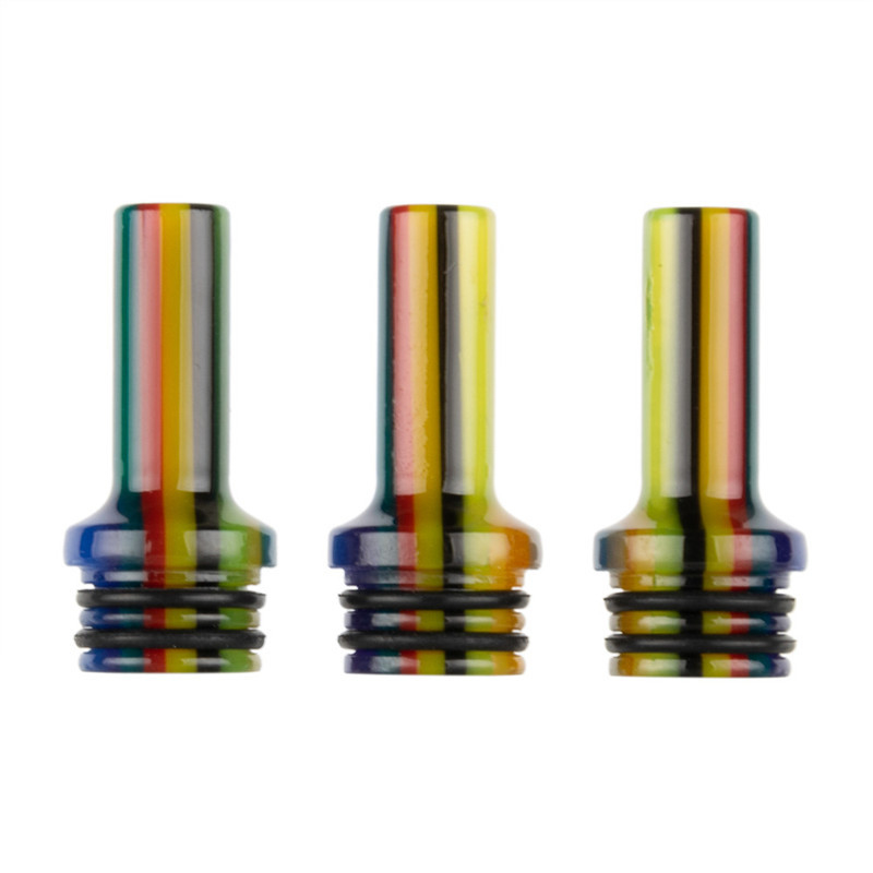 AS285 Resin Rainbow 510 MTL Custom Vape Drip Tips Untuk Kartrid Penyemprot Pena Vape