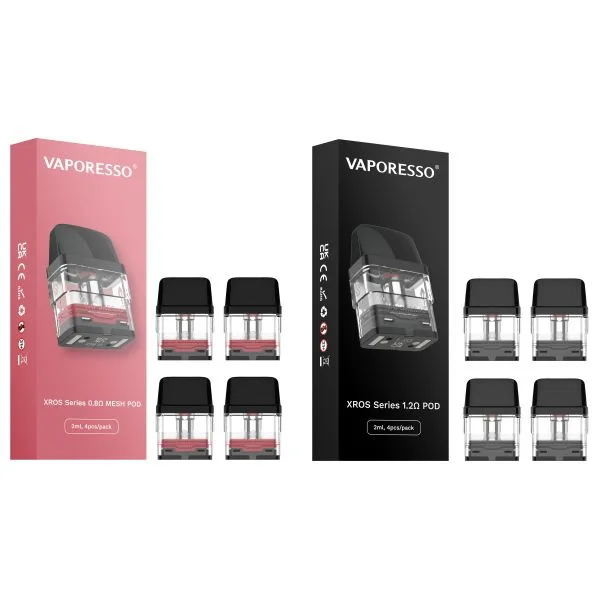 Vaporesso Xros Cartridge Pods 2ml 4pcs Standar TPD Versi Kompatibel Xros Series Pod Kit