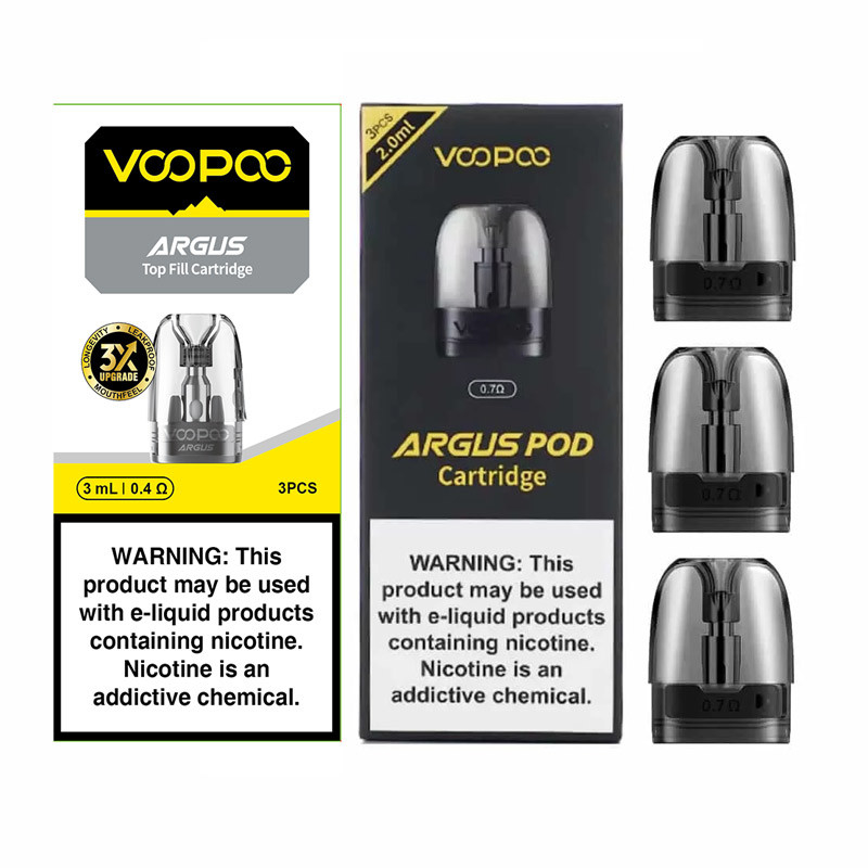 kartrid isian atas 3ml 0.4Ω/0.7Ω untuk Argus Pod / Argus P1 / Argus Z / Argus G / Argus Pod SE
