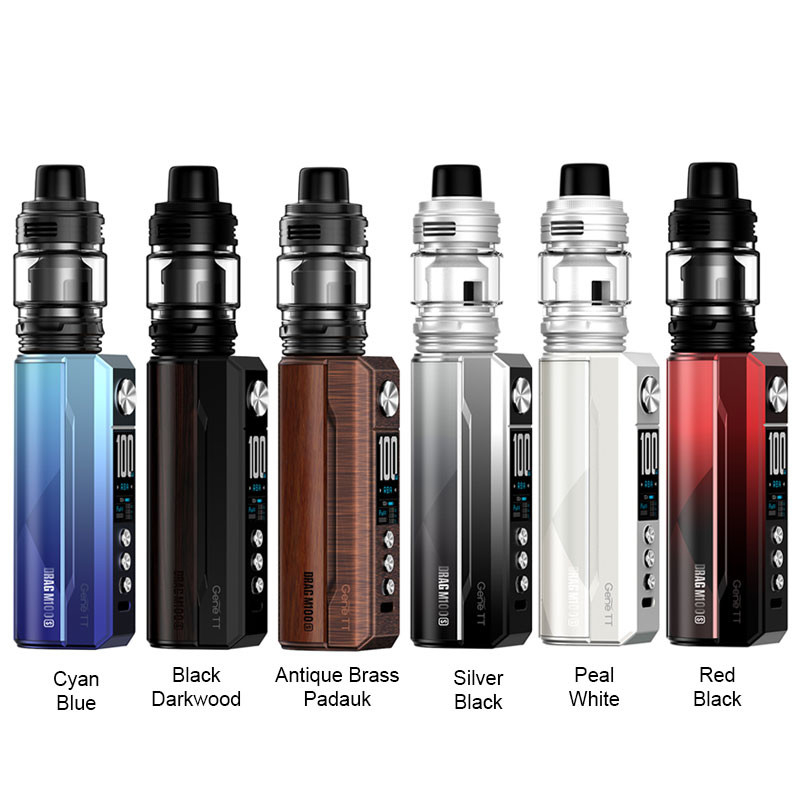 Voopoo Drag M100S Mod Kit 100w dengan PnP coil 5.5ml 0.5ohm Vape Kits