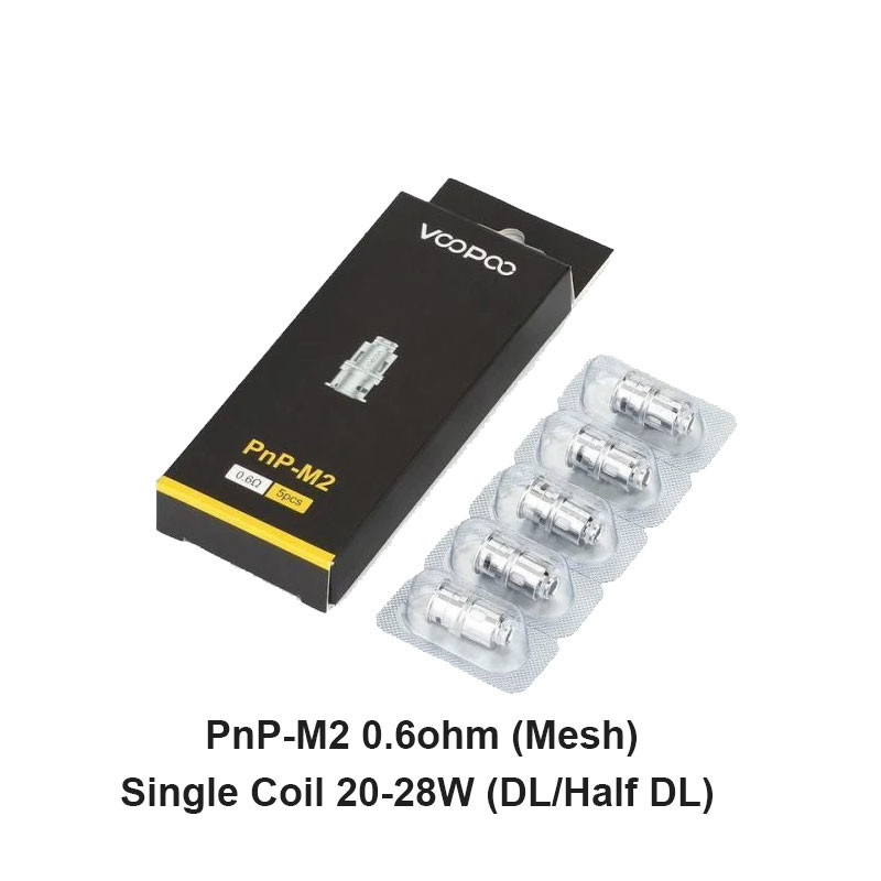 Voopoo PnP Replacement Coils 5pcs/pack untuk Drag Baby/Mini/2/S/X,VINCI Series Kit,Argus Pro,PnP 20/22,V.SUIT